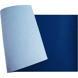Exacompta 29146E BEE BLUE, flexible Schreibunterlage aus zweifarbigem PU-Kunstleder, 400x800 mm, - Marineblau/Himmelblau