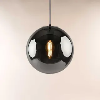 s.luce Orb 1-flg. Ø 30 cm rund schwarz/rauch