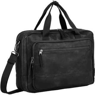 CAMEL ACTIVE Traces Business Tasche mit gepolstertem Laptopfach Schwarz,