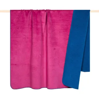 Wohndecke PAD "HOBART" Wohndecken Gr. B/L: 150 cm x 200 cm, pink (pink, blue) Decken Made in Europe