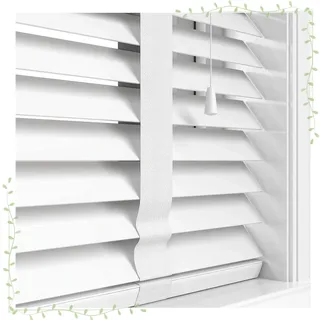 DZHTUF Natürliche Holzjalousien,60cm 65cm 75cm 90cm 105cm 120cm 130cm,Massivholz-Gardinen weiß,horizontale Fensterrollo,Sichtschutz Holz jalousien Fenster innen,W×H-100x220cm/39.5x87in