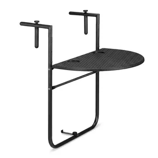 Relaxdays Balkonhängetisch Klappbar 60 x 40 x 63 cm Schwarz