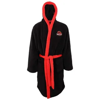 Jurassic Park Morgenmantel Classic Logo, Polyester, Plüsch Flauschig Robe schwarz S/M