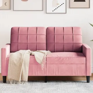 Gecheer 2-Sitzer-Sofa,Schlafsofa Couch Gästebett Polstersofa Bettsofa für Schlafzimmer Wohnzimmersofa Loungesofa Sofabett Schlafcouch Samtsofa Couch Gästesofa Schlafsessel Rosa 120 cm Samt