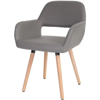 MCW Esszimmerstuhl A50 II Kunstleder grau 6er Set