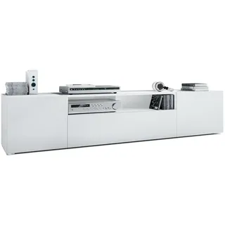 Vladon Mogan Lowboard 181 x 39 x 35 cm Weiß matt MDF/Spanplatte