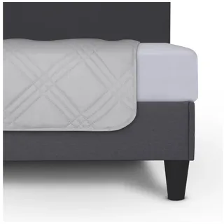 Bestlivings Tagesdecke, Decke XXL (220x240 cm) Patchwork, Überwurf Steppbett grau