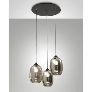 Fabas Luce Infinity 3-flg. 60 W rund grau transparent