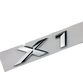 MSEURO 3D Auto Buchstaben Kofferraum Aufkleber for Logo passend for BMW X1 E87 F48 X2 F39 X3 F25 G01 X4 F26 G02 X5 G05 E70 F15 X6 G06 F16 X7 G07 Zubehör (Color : X1 Silver)