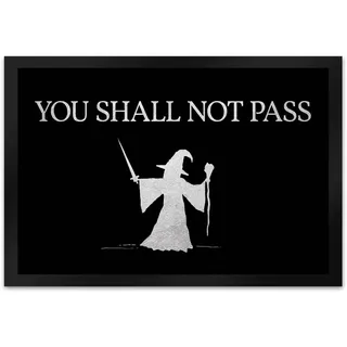 trendaffe - You Shall not Pass Fußmatte XL mit Zauberer Motiv