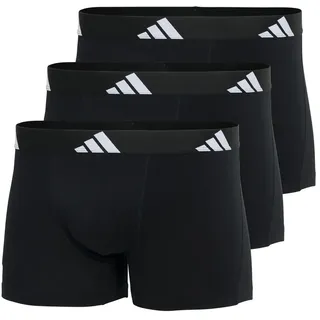 adidas Active Flex Cotton Trunk Boxershorts Schwarz / Weiß L 3er Pack