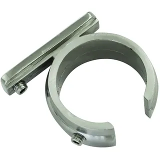 Gardinia 2 Stück Ring-Adapter, Universalträger, Ø 16 mm, edelstahl-optik, Gardinenzubehör