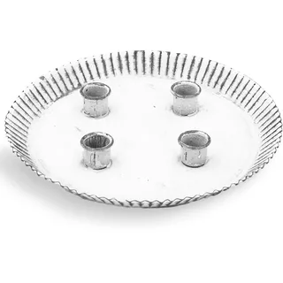 Blümelhuber Kerzenständer Stabkerzen Weiß Tischdeko Hochzeit Tischdeko Wohnzimmer Deko Modern Adventskranz Metall