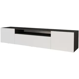 altdecor ELIO Lowboard 200 cm Schwarz/Holz