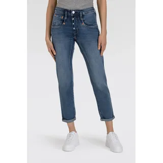 Herrlicher 7/8-Jeans »Shyra Cropped Denim Comfort«, mit halb verdeckter Knopfleiste Gr. 28 N-Gr, snake blue, , 61788002-28 N-Gr