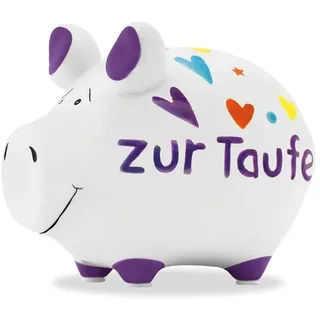 Spardose Zur Taufe 12,5 x 9 cm Keramik Weiß