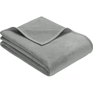 Erwin Müller Wohndecke, Wolldecke, Kuscheldecke Silber Größe 100x150 cm - strapazierstark, weich, temparaturausgleichend (weitere Farben, Größen)