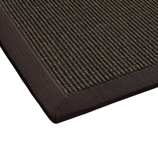 BODENMEISTER Sisal-Teppich modern hochwertige Bordüre Flachgewebe, verschiedene Farben und Größen, Variante: dunkel-braun, 80x150