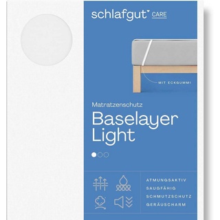 Matratzenauflage Baselayer Matratzenschutz Light Schlafgut, mit Eckgummis weiß 90 cm x 200 cm x 30 cm