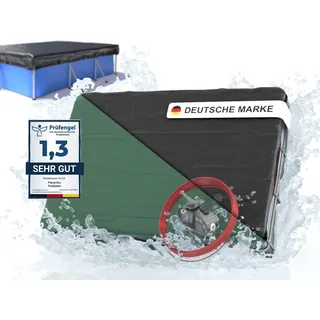 planenfux Planenfux® Poolabdeckung rechteckig 400x200 cm | 2-in-1 Poolplane aus 200g/m2 PE Material | Sommer & Winter Abdeckung für Schwimmbecken | Solarplane Pool Plane 4x2 m | 460x260cm Schwimmbad Abdeckplane