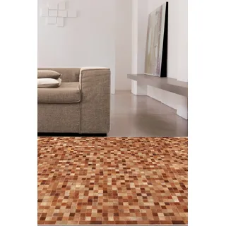 ABC 9010762 Teppich, Leder, braun, 120 x 60 cm