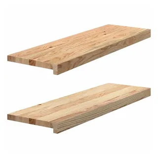 vidaXL Treppenstufen 2 Stk. 80x30x2 cm Massivholz Eiche