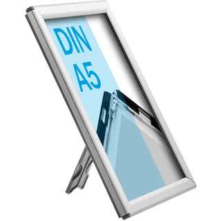 Klapprahmen A5 Opti Frame, mit Rückenstütze silber, Aluminium, ABS-Kunststoff