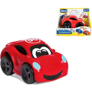 Chicco Turbo Touch Rennwagen, Spielzeugauto für Kinder, mit realistischen Geräuschen, Vibrations-Effekt, Reichweite bis zu 8 Meter, Sportwagen, Farbe Rot, Spielautos für Kinder, ab 2 Jahren+