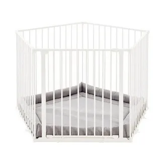 Baby Dan Laufgitter Olaf, Weiß, Metall, 360x70.5 cm, Europäischer Sicherheitsstandard, Made in Denmark, Cradle to Cradle®, Babymöbel, Laufstall Baby
