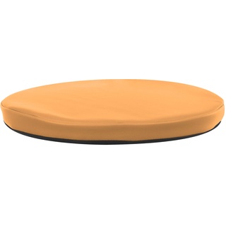 Sitzkissen mit Kunstlederbezug und rutschhemmender Unterseite, ø 36 cm, Apricot