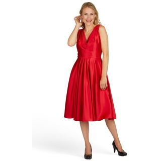 Kleo Abendkleid Abendkleid aus Satin Mit seitlichen Eingrifftaschen rot 44