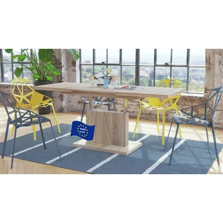 Mazzoni Grand Noir Couchtisch ausziehbar höhenverstellbar 120/180cm in Sonoma Eiche modern vielseitig Wohnzimmertisch Esstisch Beistelltisch Sofatisch platzsparend hochwertig Wohnzimmer