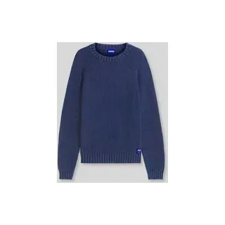 Relaxed Fit Pullover aus reiner Baumwolle Modell 'Sondye', Marine, S