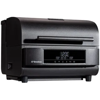 geda grill Tischgrill O'Smokey tragbarer Pelletgrill und Smoker, 75 W, offene Flamme, 12 Volt Kompatible inklusive Adapter schwarz