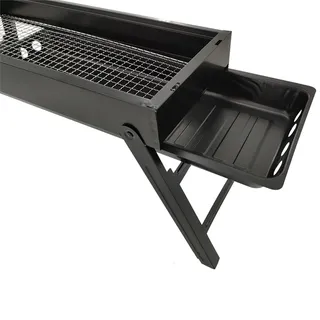 Multifunktionaler, Faltbarer Und Tragbarer Holzkohlegrill, Rauchfrei, Für Camping Und Picknicks (60,2 X 22,2 X 32,8 Cm) Mit Grillrosten