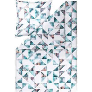 Estella Charlie grafisch Blau 135 x 200 cm + 80 x 80 cm
