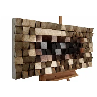Xxxl Holzbild, Braun, Holz, Kunststoff, 120x55 cm, Bilder und Zubehör