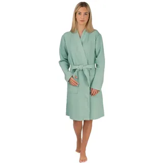 wewofashion Unisex Bademantel Badejacke Piquee 3701 Mint Gr. XS - XS