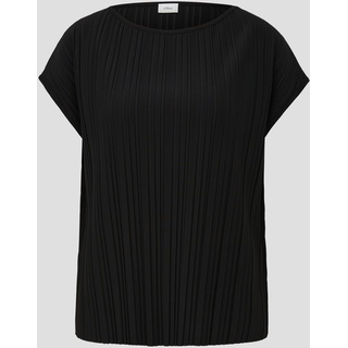 s.Oliver - T-Shirt mit Rundhalsausschnitt, Damen, schwarz, 36