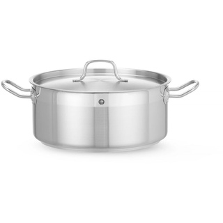HENDI Kochtopf, Niedrig, mit Deckel, Profi Line 7,5L, ø280x(h)120mm,