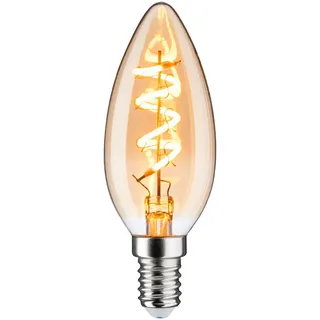 Paulmann 28751 LED Lampe Filament Kerze Vintage 4W Leuchtmittel dimmbar Gold 2500K Goldlicht E14