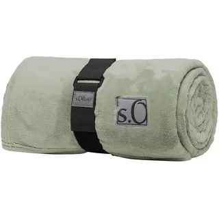 s.Oliver Kuschelsoft Kuscheldecke 150 x 200 cm Salbeigrün