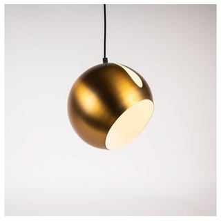 s.luce Pendelleuchte Galerieleuchte Ball tauschbarer Schirm 5m Abhängung Gold Ø 30 cm