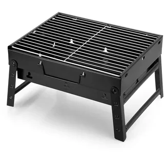 AGM Holzkohlegrill Picknickgrill schwarz