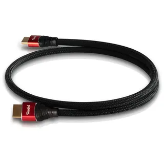 Teufel HDMI-2.0-Rundkabel Highspeed HDMI-Kabel | unterstützt aktuelle Standards wie z.B. 4K 50/60p und 4K 3D, Vergoldeter Anschluss (Schwarz, 0,75 m)