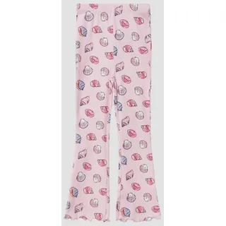 s.Oliver Gerippte Leggings mit Flared Leg und All-Over-Print - 134