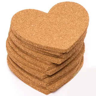 Baker Ross AW103 Korkuntersetzer in Herzform, Großpackung mit 30 Stück, ideal für Bastelarbeiten zum Muttertag oder Valentinstag, für Klassen