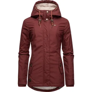 Winterjacke RAGWEAR "Monade", Damen, Gr. 5XL (50), orange (terra), Obermaterial: 65% Polyester, 35% Baumwolle. Futter: 100% Polyester. Wattierung: 100% Polyester, figurbetont Po-bedeckend, verstellbar Rippstrickbündchen mit Druckknopf, Jacken Winterjacke, Damen Winterparka mit Kapuze und m. Fleece gefüttert