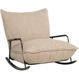 Designwerk Schaukelsessel Fluffy Stoff 86 x 82 x 110 cm Grau/Taupe mit Schaukelfunktion