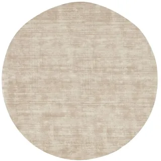 Teppich La Belle aus Viskose, rundes Design, modern, Beige, Ø 250 cm, weiche Haptik